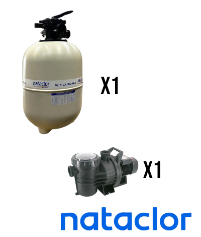 Kit filtro y bomba para piscinas