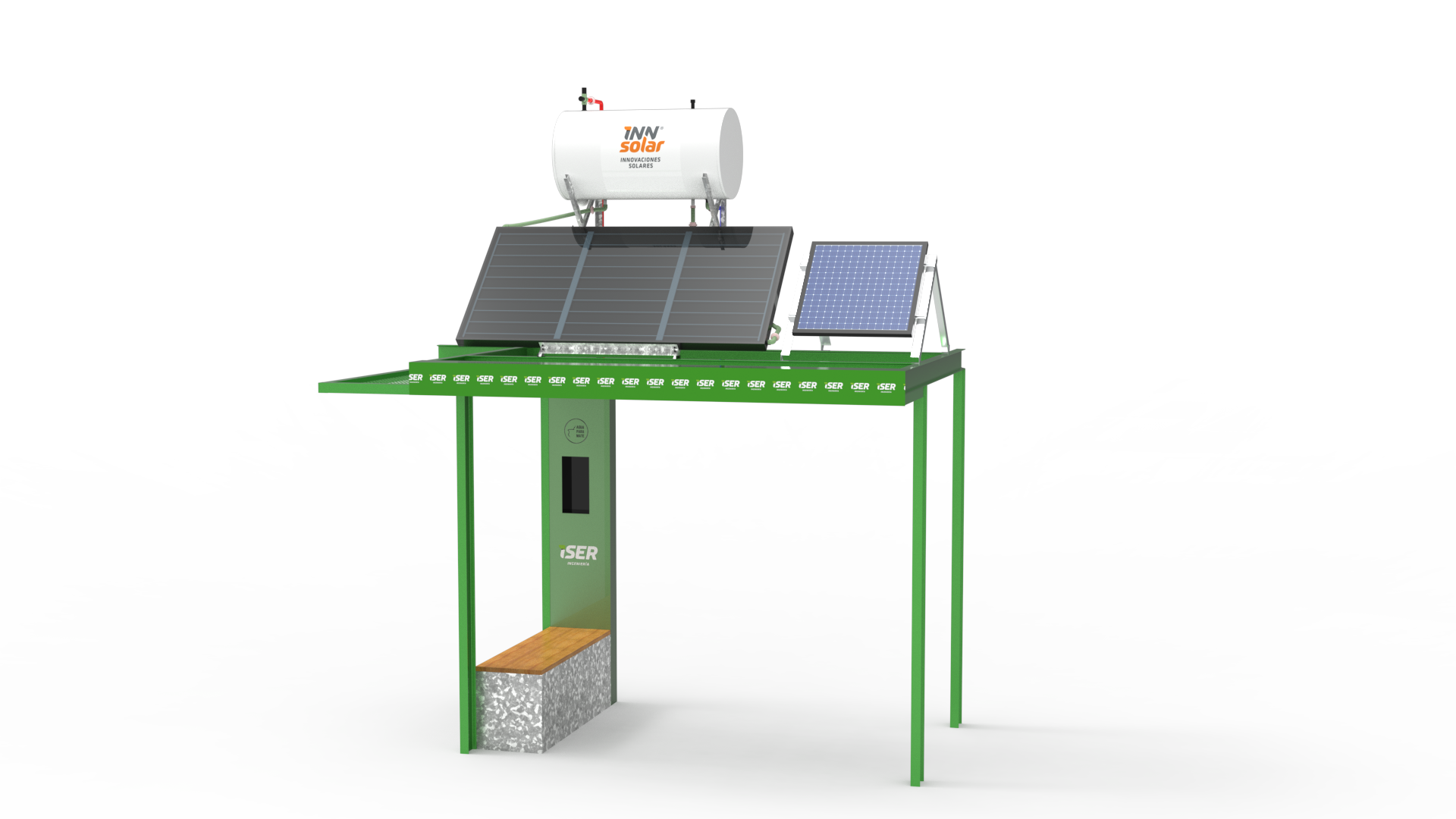 ESTACIÓN SOLAR según Proyecto de La Provincia de Santa Fe con sistema fotovoltaico para carga de celulares e iluminación - Imagen 6