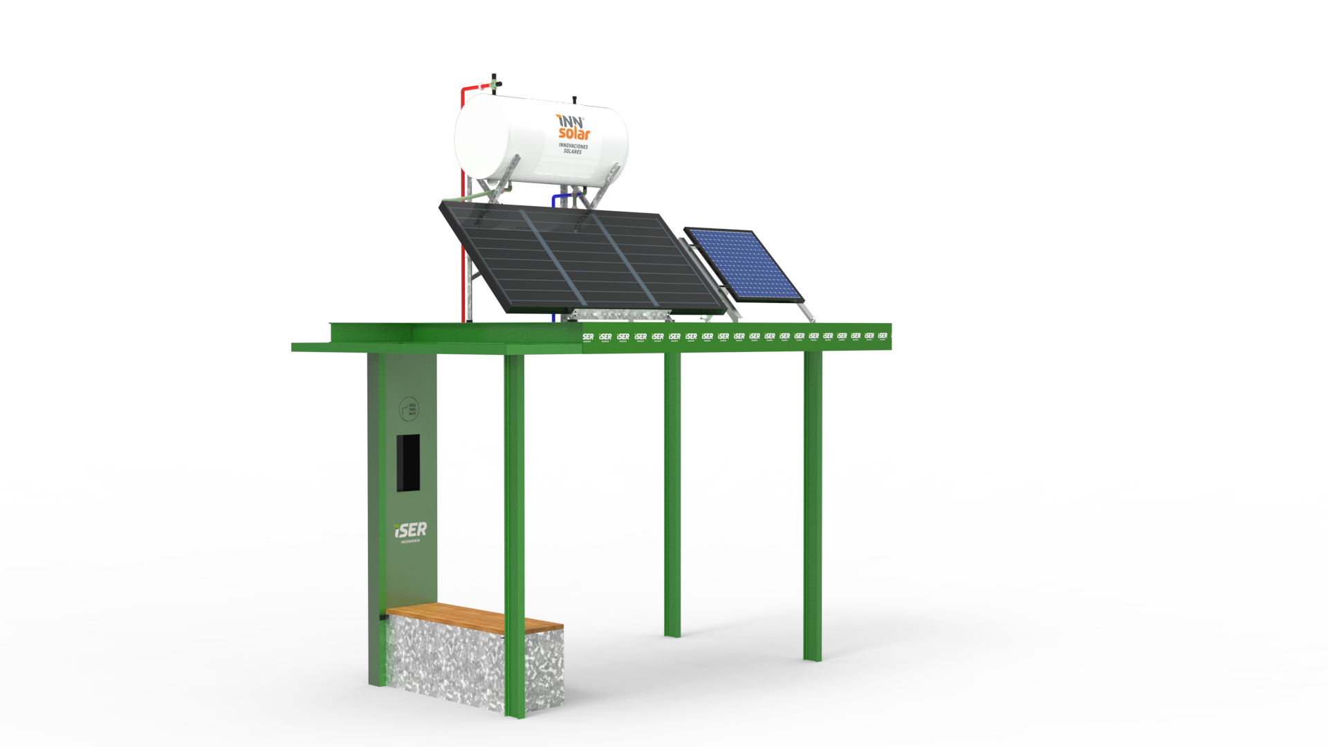 ESTACIÓN SOLAR según Proyecto de La Provincia de Santa Fe con sistema fotovoltaico para carga de celulares e iluminación - Imagen 5